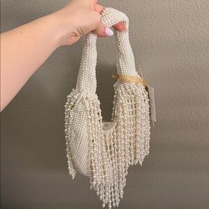 Elegant Pearl Beaded Handbag